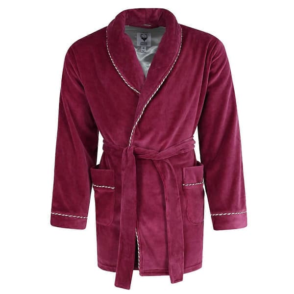 Ascentix Velour Smokingjacka med satinfoder (Herr) Burgundy XXL