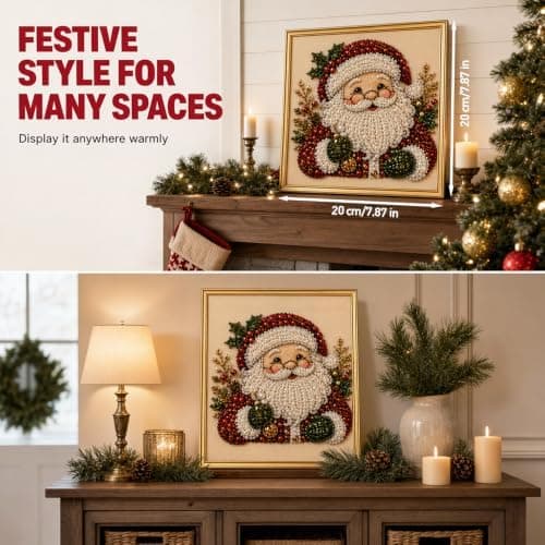 DIY juleperlekunstsæt til voksne 3D perleperlekunsthåndværk, krans Wreath