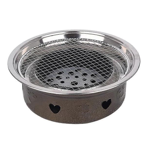 Rund grillrist i rustfrit stål, non-stick grillbageplade