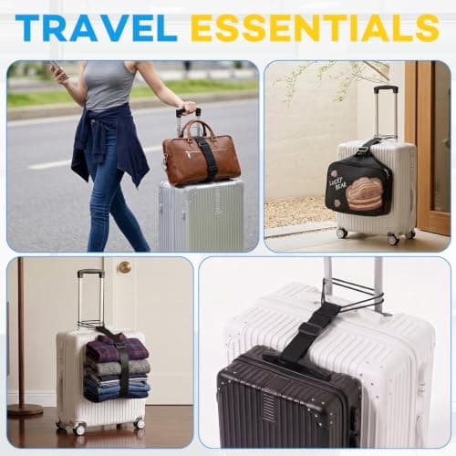 2-pack justerbara multifunktionella bagageremmar för resväskor Luggage Straps - 2PCS