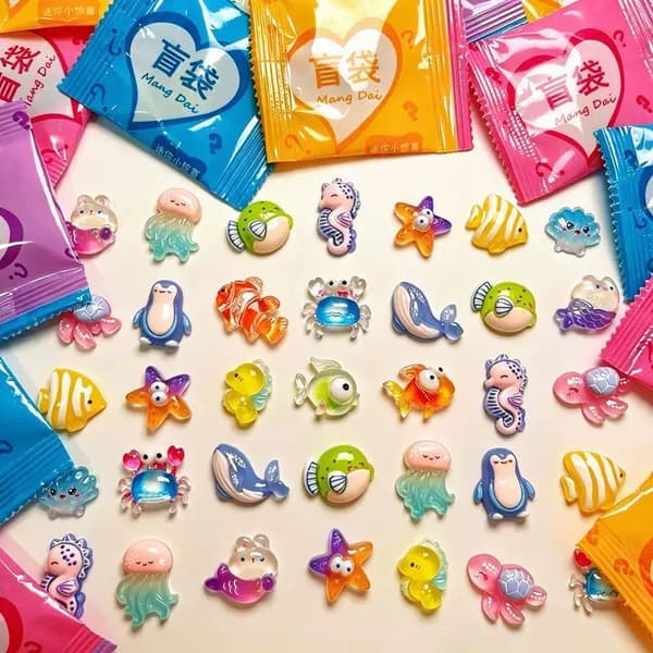 Lysende Havdyr Blindpose Sød Minifigur Børnebelønning Overraskelseslegetøj Glow Ocean Creature