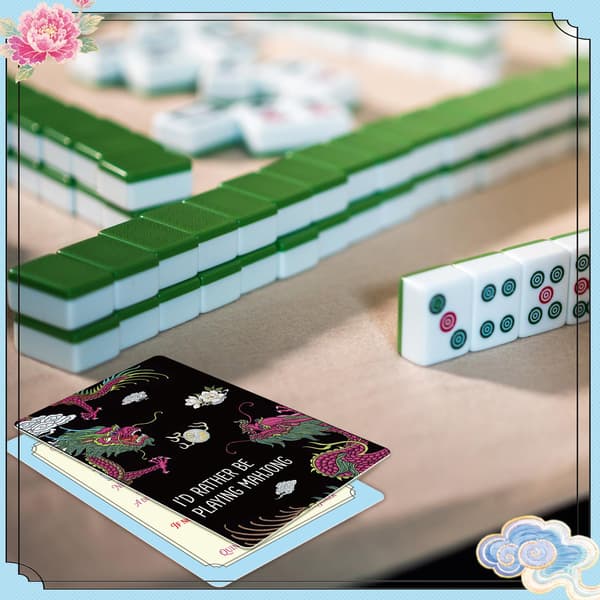 4 stk Mahjong Shuffler Tile Mixing Card, Klassisk, Lineær, Drage Classic / Linear / Dragon