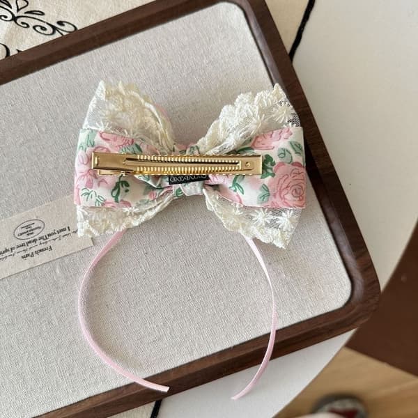 Broderade rosetter hårklämma spets stora rosetter hårspänne, 2, storlek 2 2 2