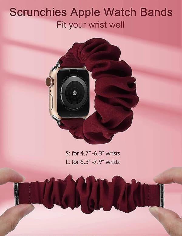 3-pack kompatibla scrunchie-armband för Apple Watch 42 mm