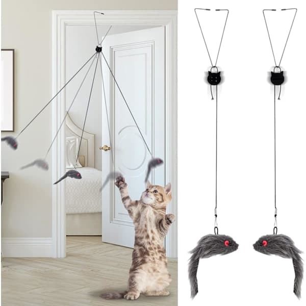 Fuyamp 2-pack dörrhängande kattleksaker 2 st 2pc