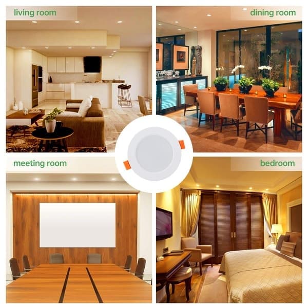 Inbyggd LED-spotlight 5W Kallvit 6000K 6-pack (70-80 mm)