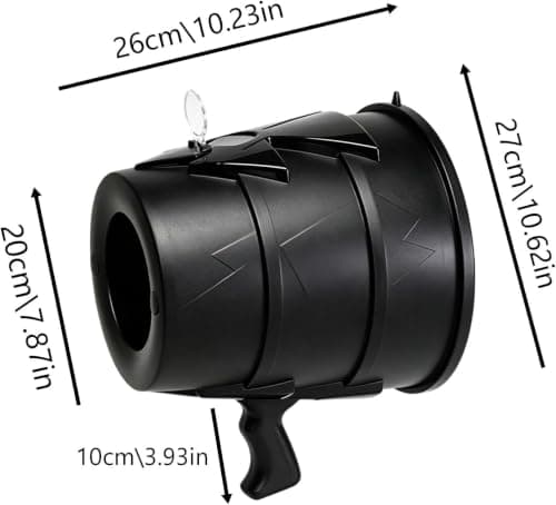 Kädessä pidettävä ilmatykkylelu Blaster-lelu kahvalla (musta) Black