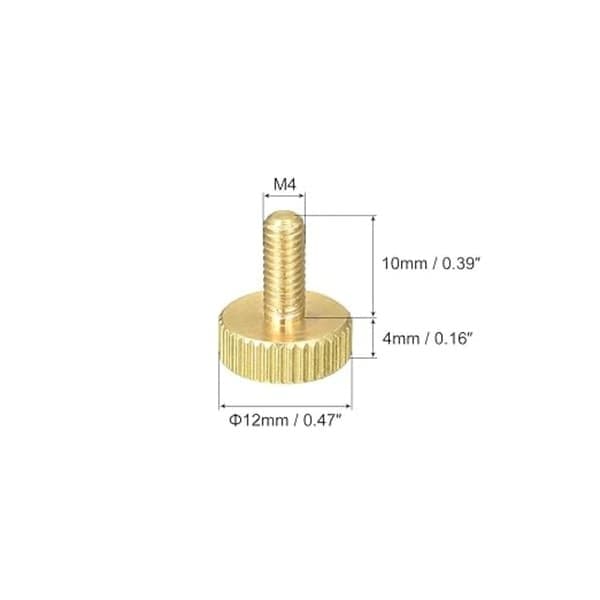 5 kpl pyällettyjä peukaloruuveja, litteä pää, M4x16mm M4x16mm