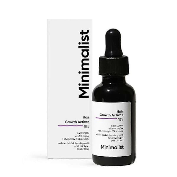 Minimalistisk hårväxtaktivator 18% hårväxtserum främjar hårväxt (1 st)