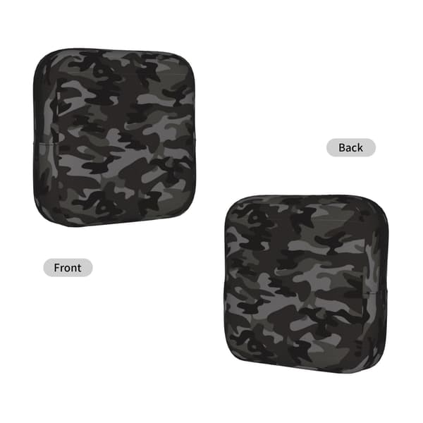 Camo Sort Og Grå Camouflage Militær Menstruationspose Til Kvinder, Bærbar Hygiejnebind Menstruationspose Til Taske, Små Makeuptasker Camo Black And Grey