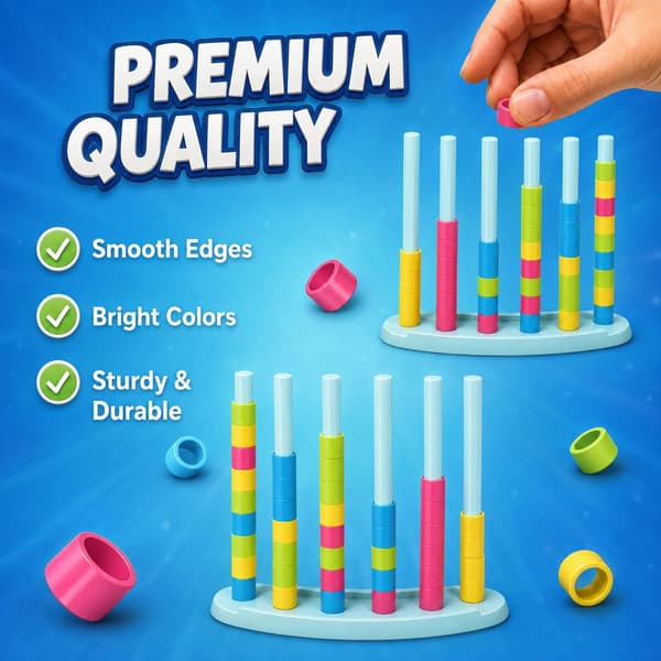 2-pack färgmatchningsutmaningsspel, pusselstaplingsbordsspel