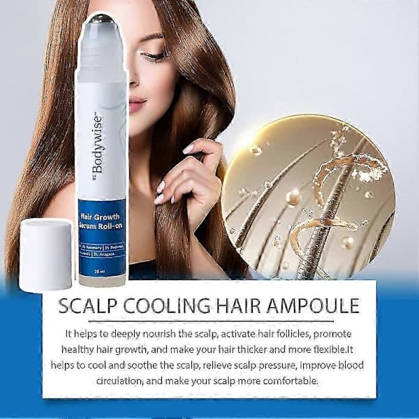 Be Bodywise Hårvækstserum Roll On - 3% Rosmarin, 3% Redensyl 2% - (25ml) 1/2/3stk 2stk 2pcs