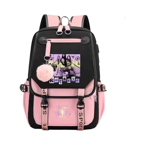 DPKLAD Katseye Ryggsäck Katseye Merch Campusväska Korea Pop Ryggsäck för Fans Lättviktsresor Nya Semesterpresenter（01-E） 01-e