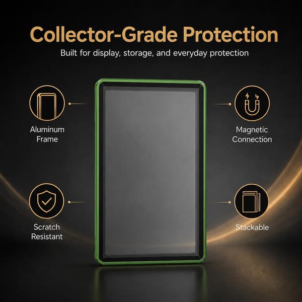 SUGGLESAFE PSA Slab Case, Magnetiskt 9-punktslås Display Protector, Grön Green
