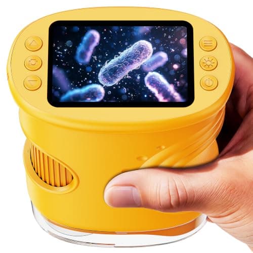 SEEKID Mikroskop til børn 200-1000X, STEM-legetøjssæt til børn (gul) Yellow