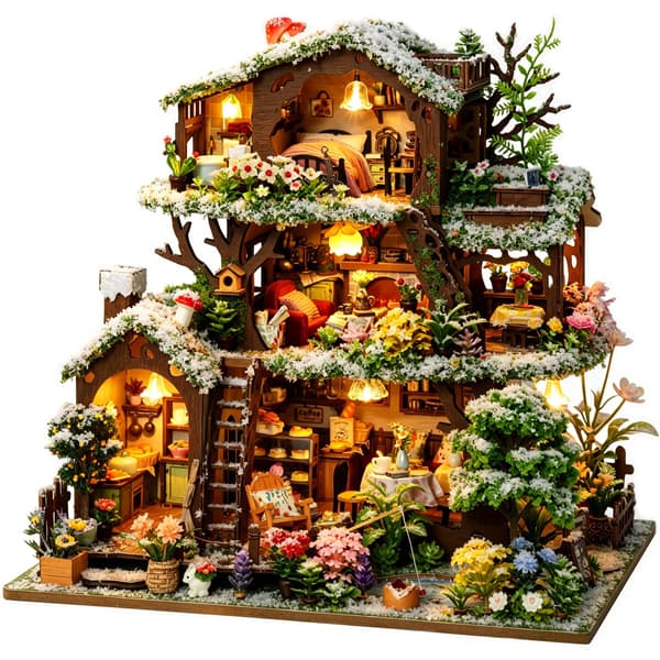 RHZN Miniature Hus Sæt, Miniaturesæt, Mini Hus Byggesæt til Voksne | Botanisk Hus Botanical House