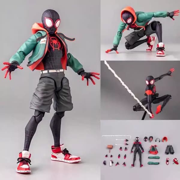 Threezero Spider-Man Across the Spider-Verse Miles Morales Hyper Articulated Figur Miles Stand