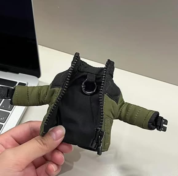 Sarjakuva-avainperä Mini Untuvatakki-avainperä, Vihreä green