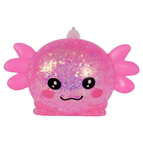 10 cm rosa glitter krypande axolotl squishy långsamt stigande Pink