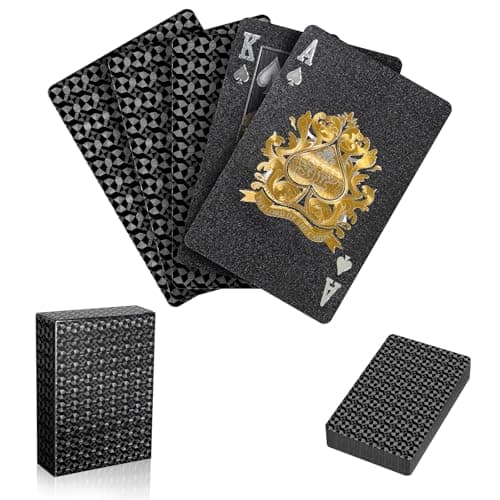Sorte vandtætte spillekort, premium plastik poker sæt, fleksibel PVC