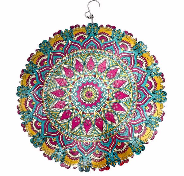 Vindspinner 12 tommer 3D Udendørs Havedekoration Mandala Blomst Mandala Blossom