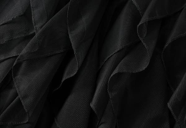 Dame Tylskørter Uregelmæssig Lang Sommer Elastisk Højtaljet Mesh Nederdele, Sort Black