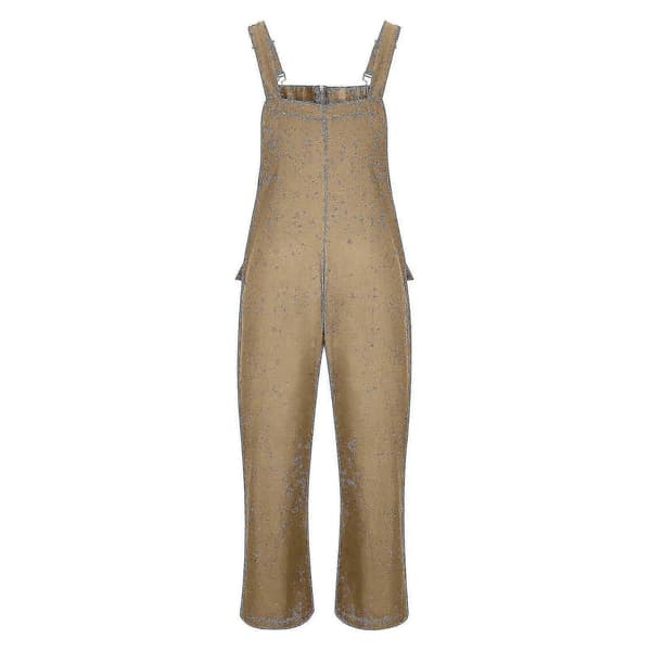 Afslappede Retro Overalls til Mænd - Løstsiddende Store Cargo Bukser Yellow L