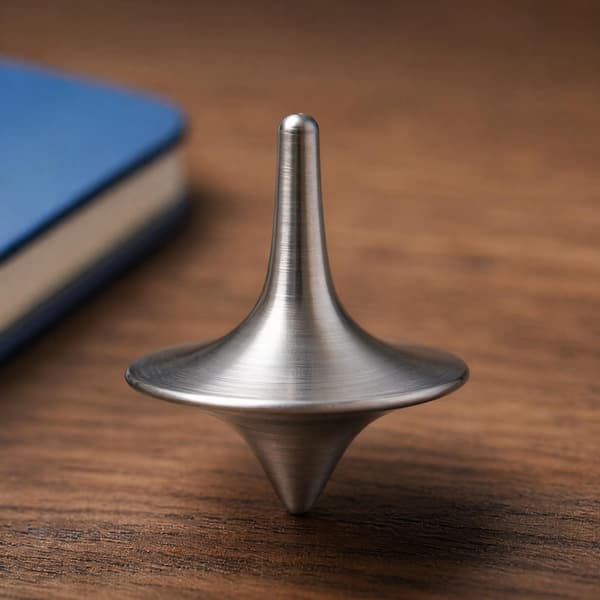 Silver Precision Metall Skrivbordsgyro Snurrande Topp Ornament Silver