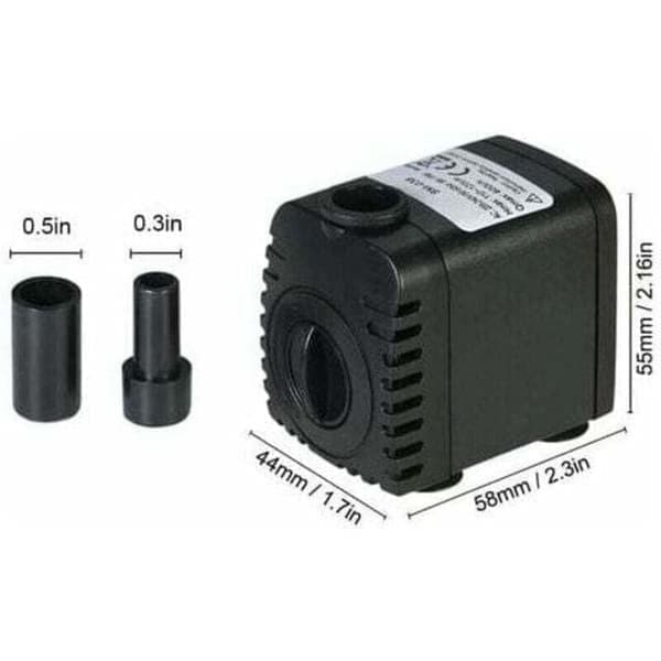600L/h 8W Dränkbar Vattenpump - Justerbart Flöde - Ultratyst - Keramisk Rotor