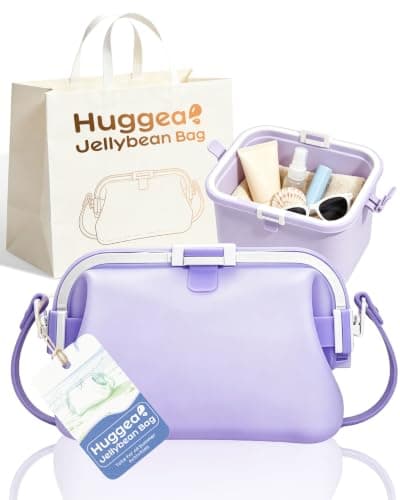 Silikone strandtaske med rem, vandtæt flydende mulepose Purple Medium