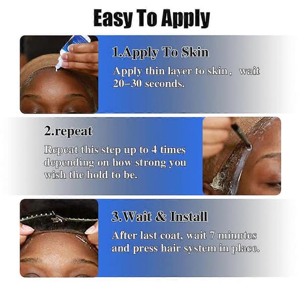 Perukmössa Toupee Lim Hårersättningslim Extra Fukt 2pcs