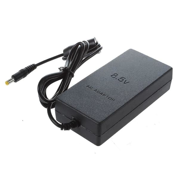 Slank AC-adapterlader for PS2 2 Svart
