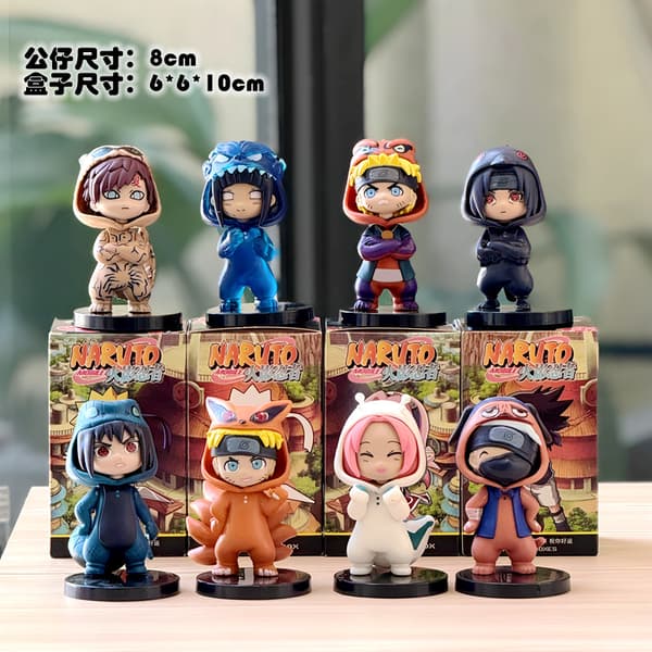 Naruto Blind Box Figur Gaara Naruto Kakashi Anime Modell Skrivbordsdekor