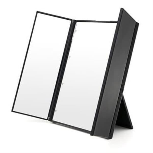 UNIQ LED Trifold Meikkipeili - Musta