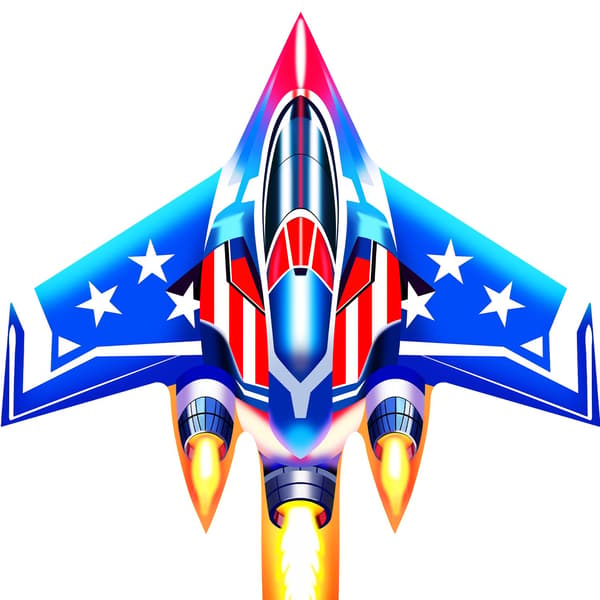 Xida Flydrager for barn og voksne Enkel å fly, Jagerfly Stranddrage Patriotic Plane