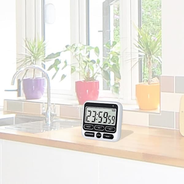 Elektronisk køkkentimer LCD-display Stor skærm Elektronisk timer Positiv