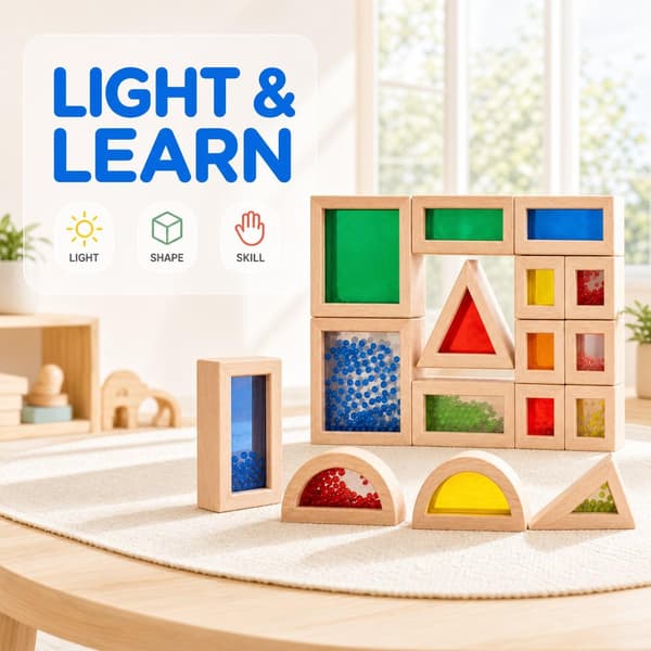 Stableleker i tre 15-piece Acrylic Sensory Blocks
