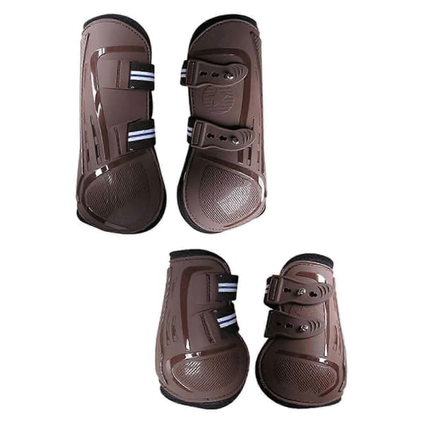 4x Hästskydd Benlindor Stötdämpande Ridskydd brown XXL