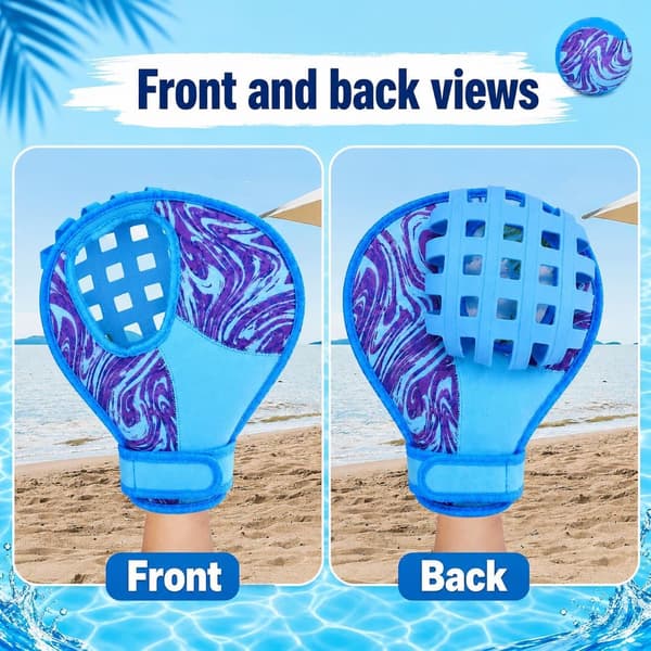 Vattenbasebollhandskset med studsboll för pool- och strandleksaker Deep light