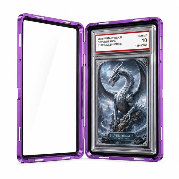 SUGGLESAFE PSA Slab Case, Magnetiskt 9-punktslås Display Protector, Lila Purple