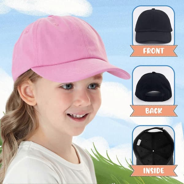 Baseballcaps for barn, justerbar solhatt med flat brem for gutter og jenter