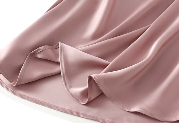 2 stk. damesatinbluse, høj talje, lange nederdele til kvinder, pink, størrelse M pink M