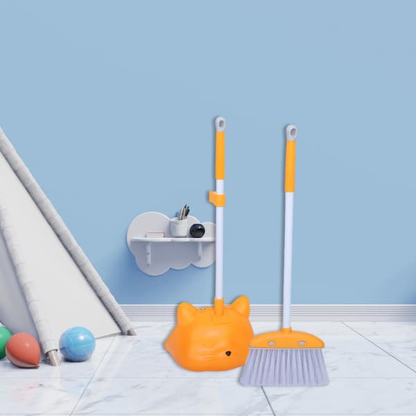 Barnkvast och sopskyffelset Minikvast med sopskyffel för barn flickpresenter