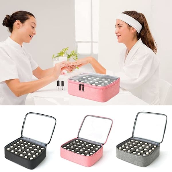 Pink (B) Neglelak Opbevaringstaske Stor Kapacitet, Vaskepose af Høj Kvalitet, J8E7 Sort 1 stk Sort 1 stk Black 1pcs