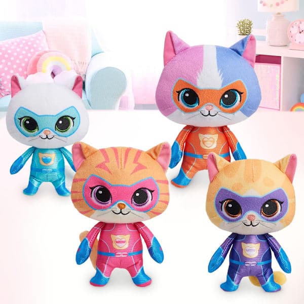 Junior SuperKitties Legetøj, Bløde og nuttede killingefigurer, 7 cm