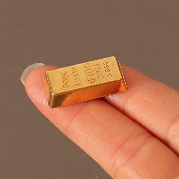 1:12 Dukkehus Mønter Miniature Guldbarrer, Størrelse 2,9 cm 2.9cm