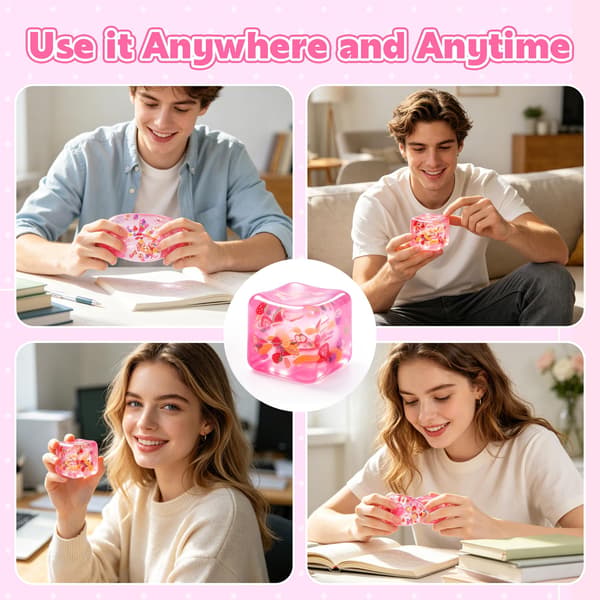 Fruktisbit Squishy Stressboll, Fruktklämisbit Squishy Leksaker, Långsamt Stigande Stresskläm Squishboll, Lindrar Ångest Sensorisk Fidget Fruit Cube