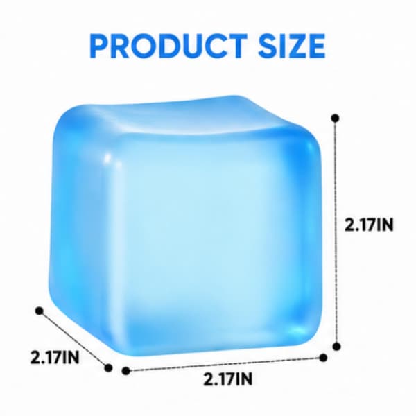 Squishy isterning Fidget Legetøj Stresslindrende Sensorisk Klemmelegetøj | Klar Blød TPR Silikone til Børn og Voksne (1 Stk Blå) 1 Pcs Blue