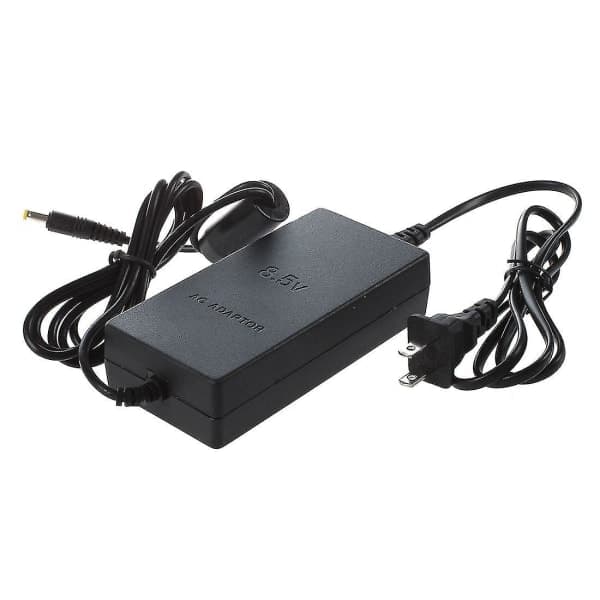 Slank AC-adapterlader for PS2 2 Svart