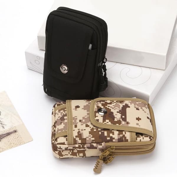 Axelremsväska för kvinnor och män, multifunktionell magväska, handväskor, telefonväskor, midjeväska, bältesväska, ID-väskor Camouflage 1